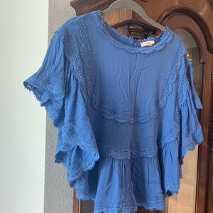 ‘Easel’ Blue Women's Top